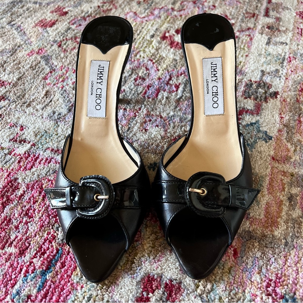 Black Jimmy Choo heels size 38 1/2